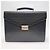 Salvatore Ferragamo Mallette Attache en Cuir Embossé Gancini Noir (Sac à Documents Unisexe, Article Rare) - vue 2