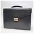 Salvatore Ferragamo Mallette Attache en Cuir Embossé Gancini Noir (Sac à Documents Unisexe, Article Rare) - vue 3