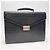 Salvatore Ferragamo Mallette Attache en Cuir Embossé Gancini Noir (Sac à Documents Unisexe, Article Rare) - vue 4