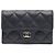 Chanel Tarjetero Classic Black Caviar Gold CC Negro