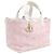 Dior Borsa Tote in Tweed Rosa Medio e Cannage Bianco a Spalla - vista 11