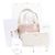 Dior Borsa Tote in Tweed Rosa Medio e Cannage Bianco a Spalla - vista 9