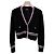 Chanel Kaschmirstrickjacke für Damen Schwarz/Rosa