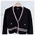 Chanel Kaschmirstrickjacke für Damen Schwarz/Rosa - Ansicht 2