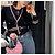 Chanel Kaschmirstrickjacke für Damen Schwarz/Rosa - Ansicht 8