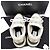 Chanel Sneakers laminate con logo CC D'oro - vista 9