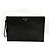 Prada Clutch Saffiano Triangle Logo Nero