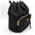 Prada Borsa bucket in nylon con logo triangolo nero - vista 24