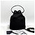 Prada Borsa bucket in nylon con logo triangolo nero - vista 6
