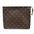 Louis Vuitton Pochette Toilette Monogram Canvas Clutch Marrone