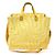 Fendi Gelber Canvas FF Vertigo Print Shopper Tote Bag