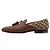 Christian Louboutin Mocassini da uomo in pelle marrone con nappe e borchie
