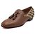 Christian Louboutin Mocassini da uomo in pelle marrone con nappe e borchie - vista 2