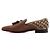 Christian Louboutin Mocassini da uomo in pelle marrone con nappe e borchie - vista 4