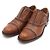 Louis Vuitton Mocassini Oxford in pelle marrone da donna - vista 3