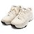 Chanel Sneakers in tweed bianco e scamosciato con logo CC da donna - vista 3