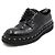 Louis Vuitton Black Monogram Stud Derby Shoes - view 2