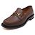 Gucci Mocasines para hombre en cuero marrón con hebilla horsebit - vista 2