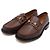 Gucci Mocasines para hombre en cuero marrón con hebilla horsebit - vista 3