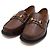 Gucci Mocasines para hombre en cuero marrón con hebilla horsebit - vista 5