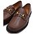 Gucci Mocasines para hombre en cuero marrón con hebilla horsebit - vista 6