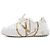 Louis Vuitton Sneaker Timeout da donna in pelle bianca con logo a cerchio dorato Bianco