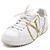 Louis Vuitton Sneaker Timeout da donna in pelle bianca con logo a cerchio dorato Bianco - vista 2