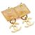 Chanel Orecchini pendenti Lion con logo CC dorato Season VIP Novelty Arancione - vista 4