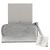 Brunello Cucinelli Metallic-Silber Leder-Pouch mit langem Portemonnaie