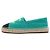 Chanel Sneaker espadrille in tweed verde da donna