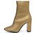 Saint Laurent Botines de piel dorada para mujer