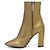 Saint Laurent Botines de piel dorada para mujer - vista 4