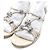 Tory Burch Sandali Mules e Pantofole da Donna in Pelle Avorio con Logo - vista 6