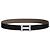 Hermès Reversible Black Eton Leather Belt Silver Buckle for Men Silvery