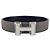 Hermès Reversible Black Eton Leather Belt Silver Buckle for Men Silvery - view 6