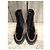 Dries Van Noten Stiefel aus Leder und Samt Braun Schwarz - Ansicht 3
