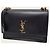 Saint Laurent Borsa a tracolla Large Chain Sunset in pelle di vitello nera con monogramma dorato Nero - vista 2