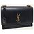 Saint Laurent Borsa a tracolla Large Chain Sunset in pelle di vitello nera con monogramma dorato Nero - vista 3