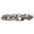 Louis Vuitton Bracciale a catena con monogramma in acciaio argentato Argento