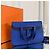 Hermès Borsa Halzan Verso Clemence Gold Hardware Blue Nappa - vista 3