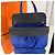Hermès Borsa Halzan Verso Clemence Gold Hardware Blue Nappa - vista 8