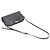 Burberry Clutch a tracolla in pelle di vitello granulata nera con motivo check Nero - vista 3