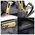Burberry Clutch a tracolla in pelle di vitello granulata nera con motivo check Nero - vista 7