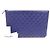 Chanel Clutch della serie Classic Large in agnello blu navy con logo CC argento - vista 2