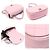 Chanel Anello My Bag Top Handle in pelle di vitello rosa argento - vista 5