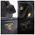 Prada Tote Bag in Vitello Daino nero con scritte dorate - vista 7