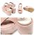 Chanel Sandali con tacco zeppo con logo CC laterale in scamosciato rosa chiaro - vista 5
