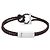 Salvatore Ferragamo Bracciale Large Double Braid in pelle marrone doppia - vista 5