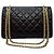 Chanel Vintage Medium Flap Schultertasche Gold Schwarz - Ansicht 4