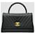 Chanel Coco Handle Chevron Medium Gold Series Nero  - vista 2